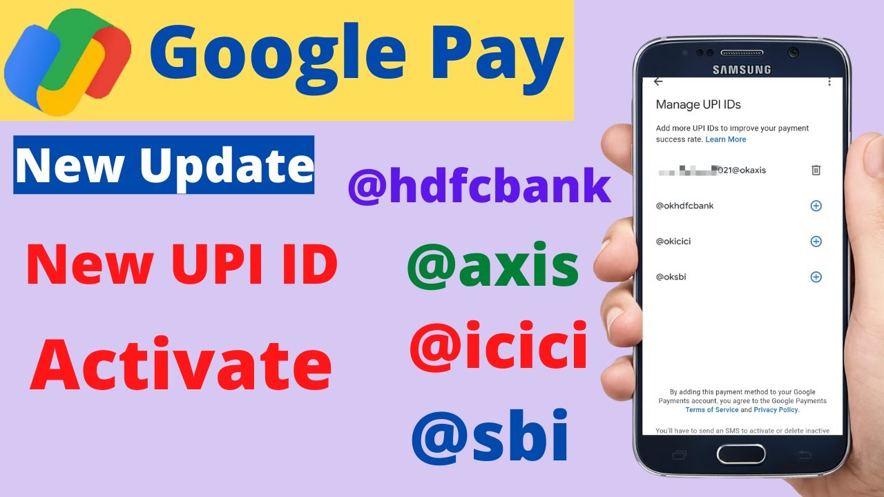 Google Pay upi new updates sbi icici axis hdfc upi id | google pay new upi id kaise banaye