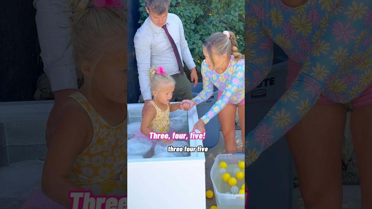 My baby took her first ice bath today 🥹😭 #icebath #icequeen #kids #motherdaughter #momlife