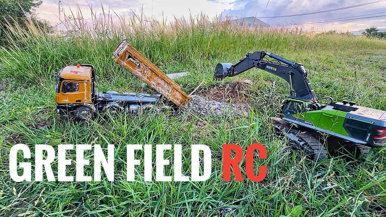 RC Works in Green Field with ASMR | RC Truck Lab