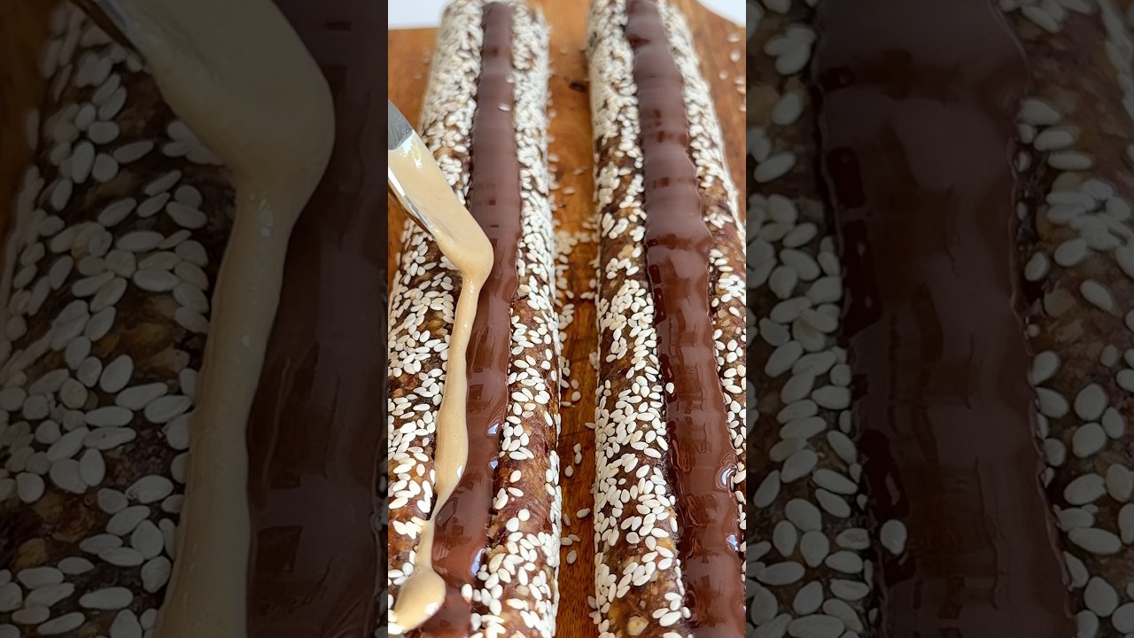 No-Bake Date Bars 🍫 | Healthy Sugar-Free Snack with Tahini & Dark Chocolate  