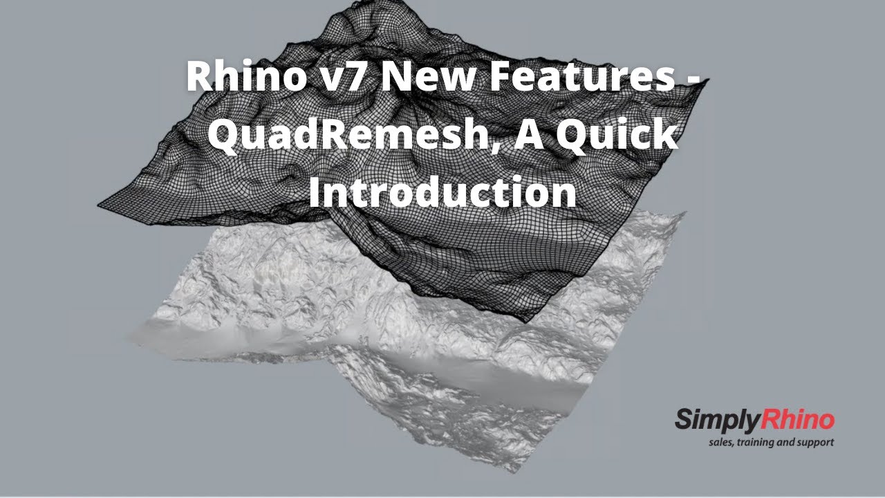 Rhino 3D v7 - QuadRemesh, a Quick Introduction