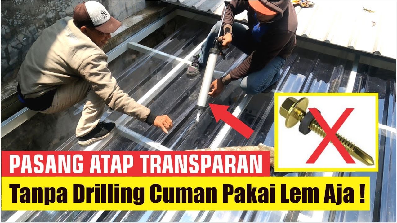 PERTAMA DI INDONESIA - PEMASANGAN ATAP TRANSPARAN SOLARTUFF TANPA DRILLING - RUMAHNESIA
