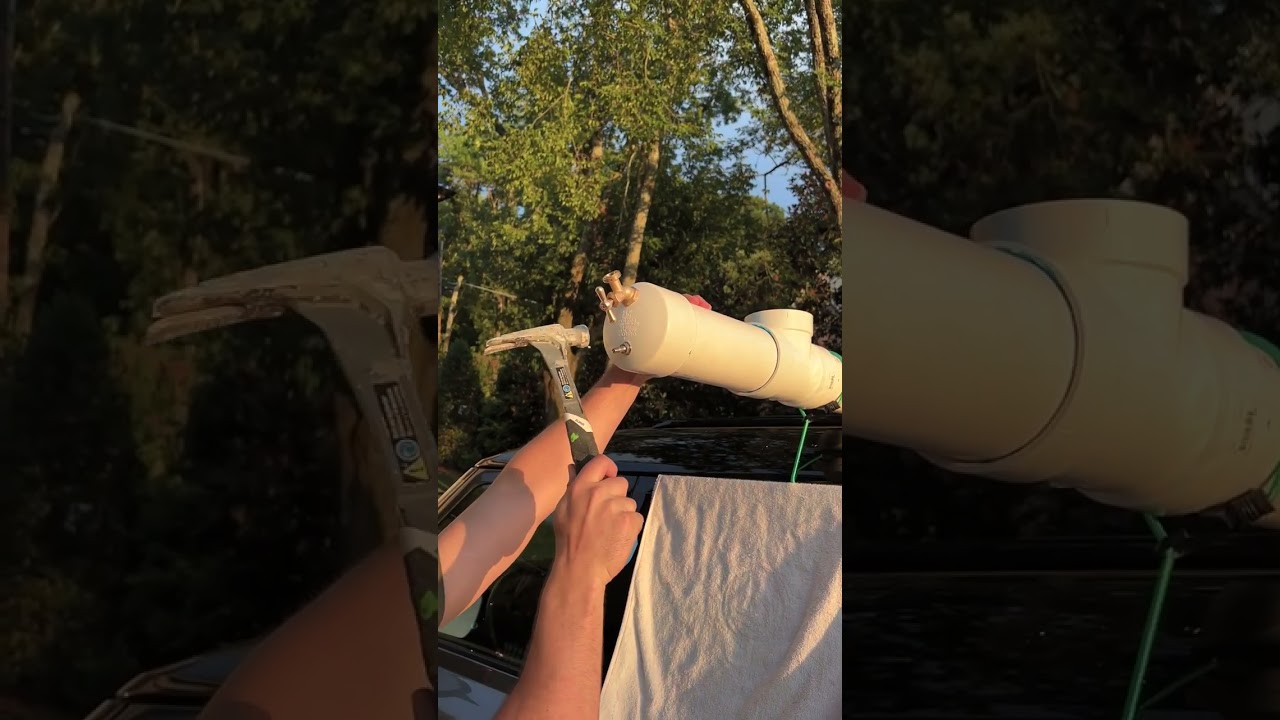 Outdoor Camping Shower Using Land Rover Defender 2022 #shorts