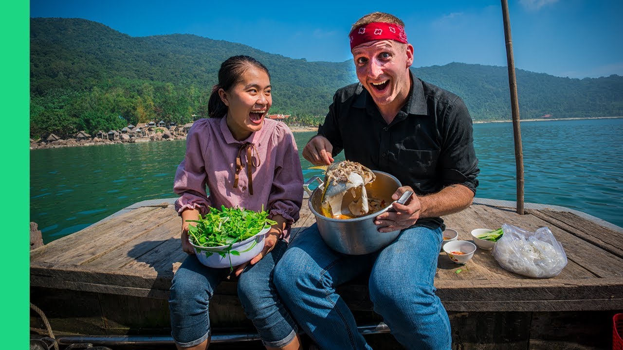 HOTPOT on a Boat and Discovering Vietnam's WILDEST Fish Market (We found a shark!)