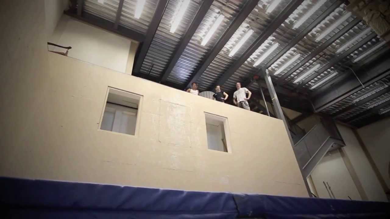 Christophe Hamel NEW ACROBATIC DEMO 2013, Trampoline-Wall.