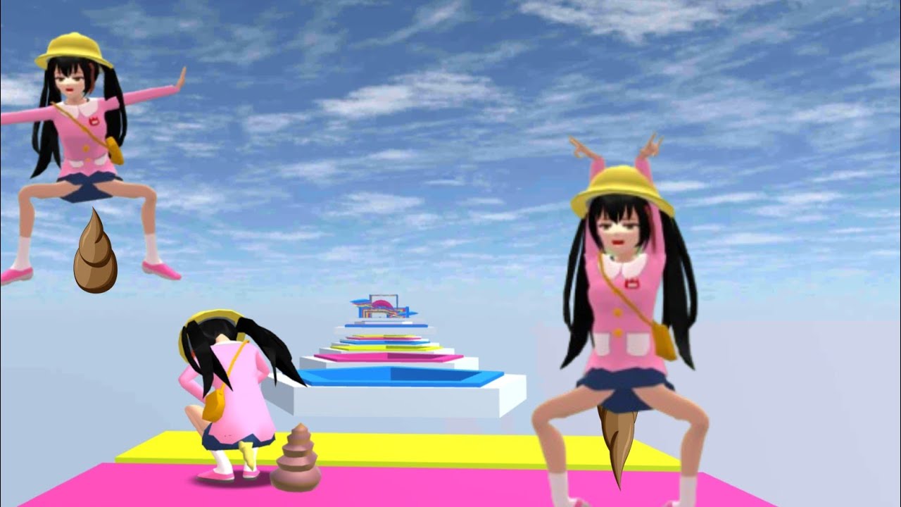 Kebelet Eek 💩💩Sakura Eek Di Terowongan Parkour 🏃🤸‍♀️  Pelangi 🌈🤣 Sakura School Simulator