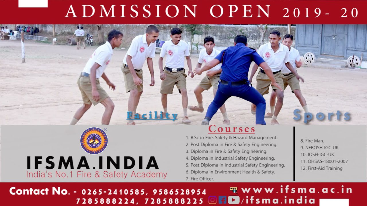 ADMISSION OPEN 2020 - 21  ||  FIRE & SAFETY ACADEMY  _  IFSMA. INDIA