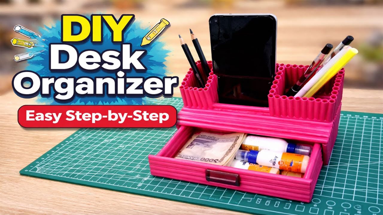 DIY Pen Holder Organizer |Best Out of Waste Craft | Paper Roll Craft Idea