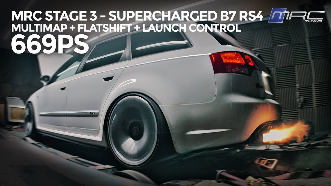 Audi RS4 B7 4.2L V8 Supercharged -  MRC Stage 3 Multimaps, Flatshift and Launch control testing