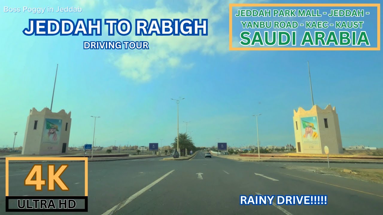 [4K] A Rainy Morning Drive from Jeddah to Rabigh | Day Tour