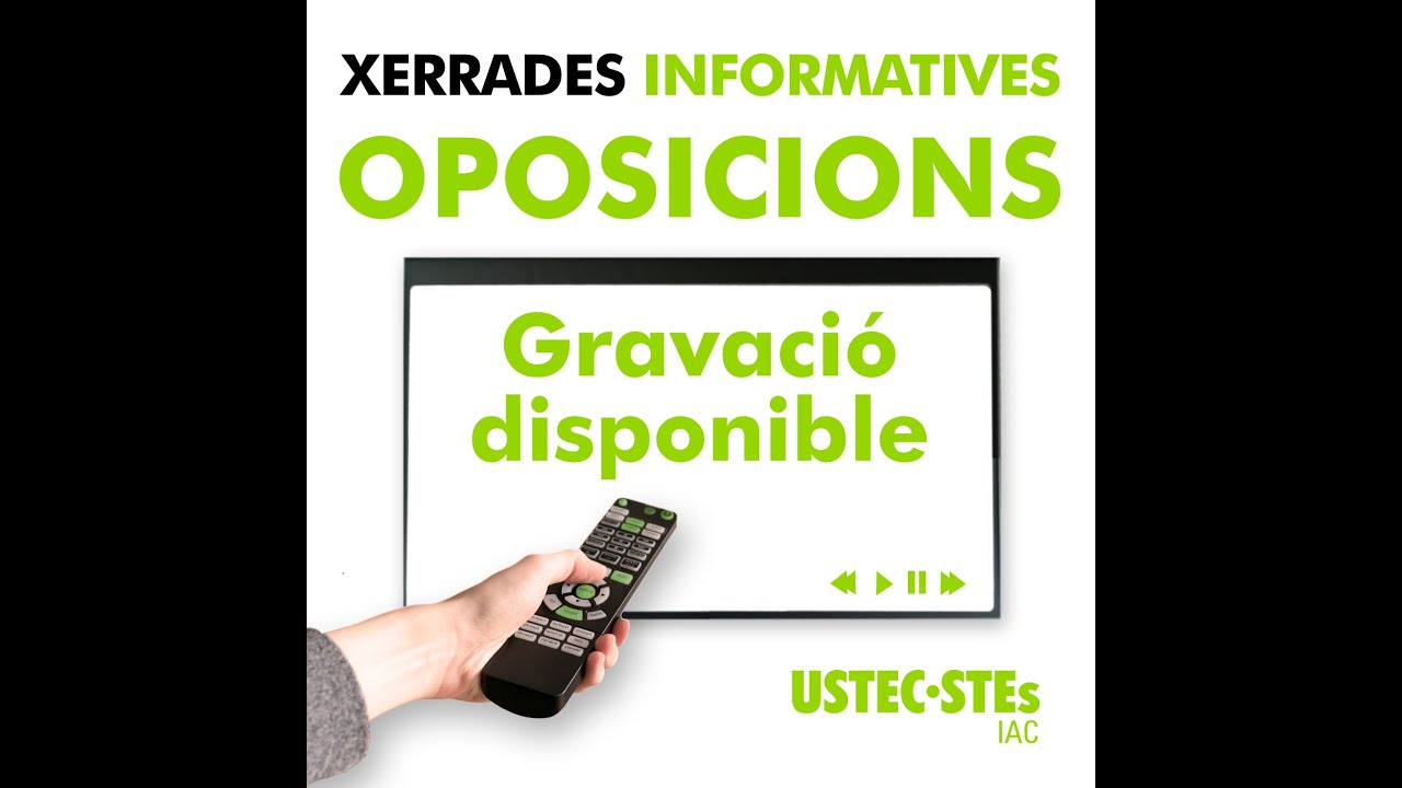 17/01/24 Xerrada informativa d'USTEC sobre les oposicions ordinàries 2024. Enregistrament