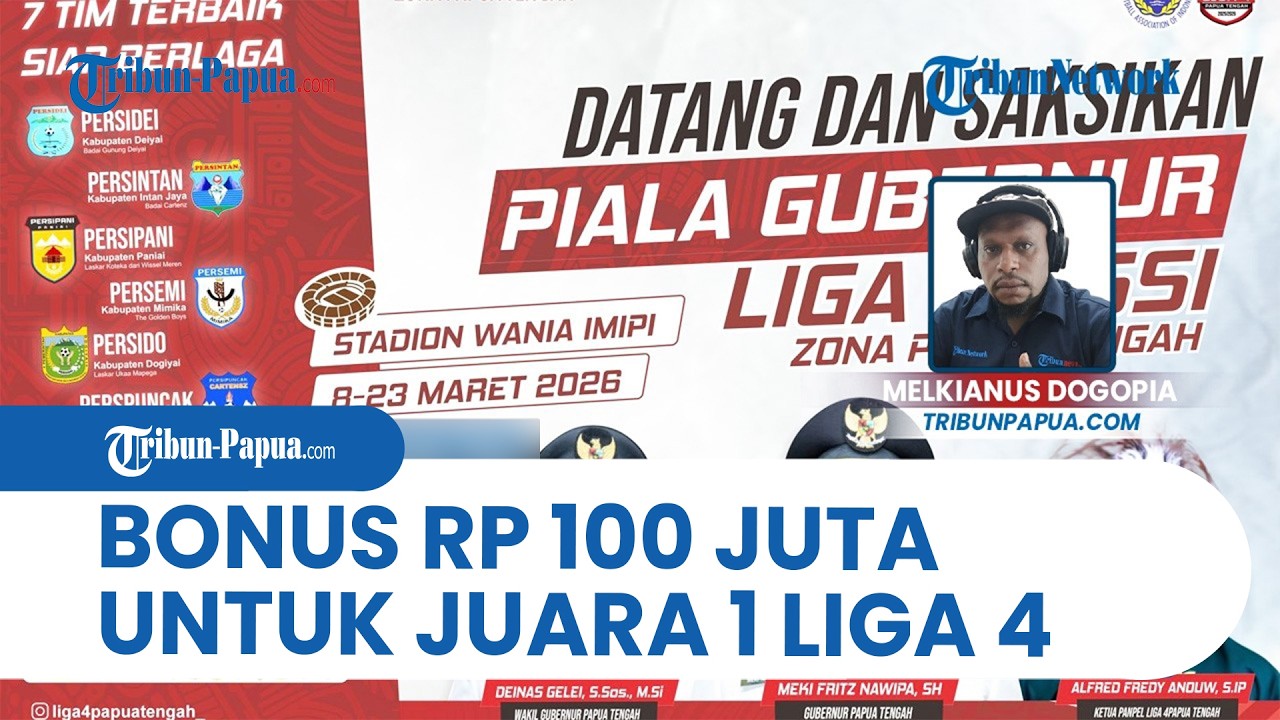 Liga 4 Piala Gubernur Papua Tengah Dibuka, Meki Nawipa Janjikan Hadian Rp 100 Juta untuk sang Juara