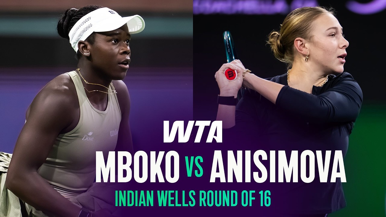Victoria Mboko vs. Amanda Anisimova | 2026 Indian Wells Round of 16 | WTA Match Highlights