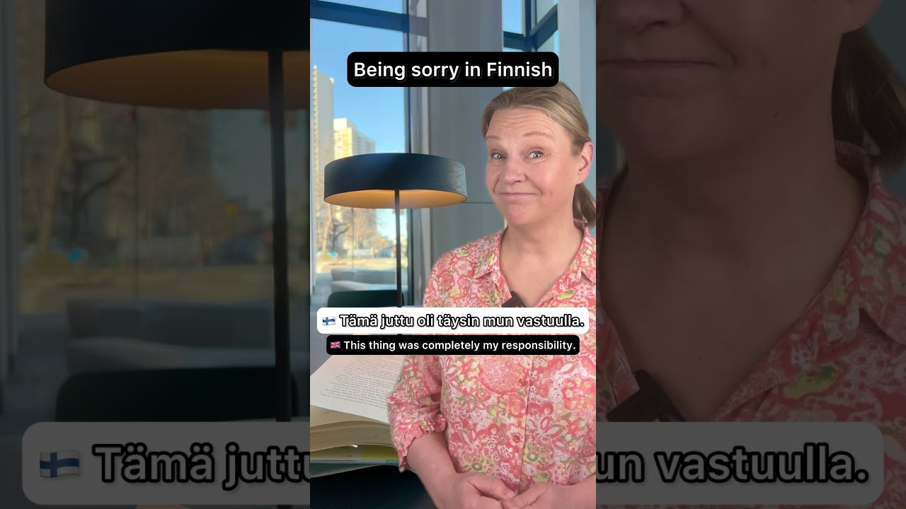 Alternatives for saying sorry in Finnish 🇫🇮🫶🏼 #finnishlanguage #finnishteacher