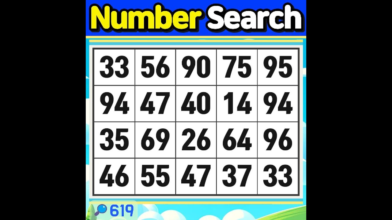 Number Search #619 If you’re ready for a perfect score, let’s go!【Match | brain game | puzzle 】