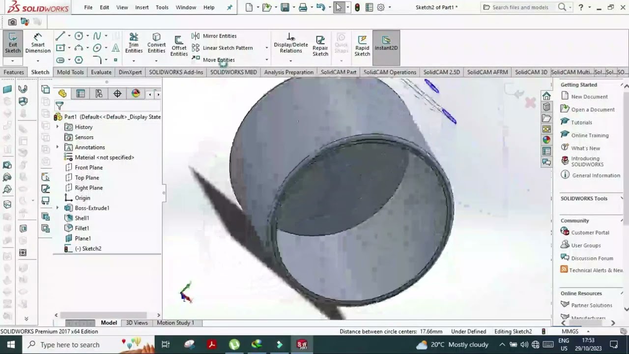 Mastering Tea Cup Design in SolidWorks in 8 minutes : A Step-by-Step Guide for Beginners