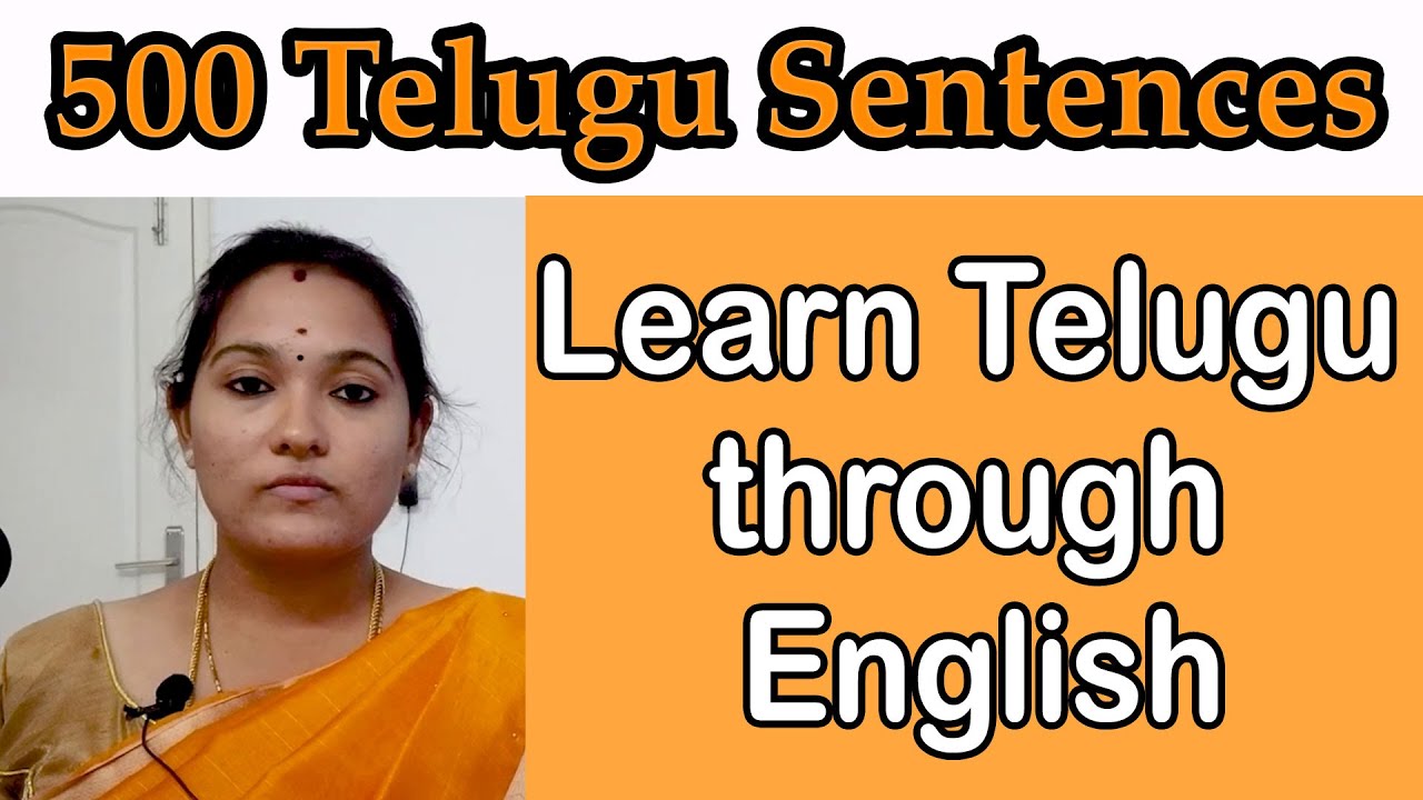 500 Telugu Sentences |  Learn Telugu through English | Gokila agurchand | Spoken Telugu