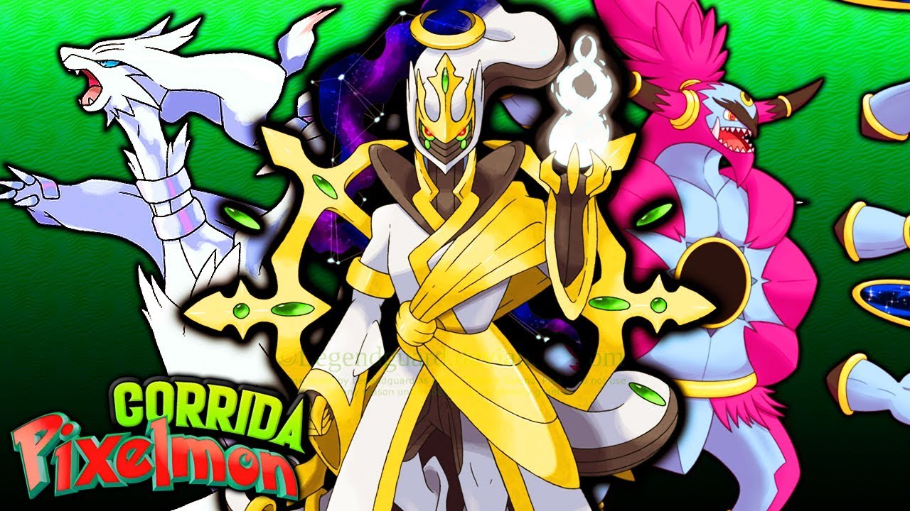 Minecraft CORRIDA PIXELMON - ARCEUS , MEGA HOOPA E RESHIRAM NA MESMA EQUIPE ! INCRÍVEL !!