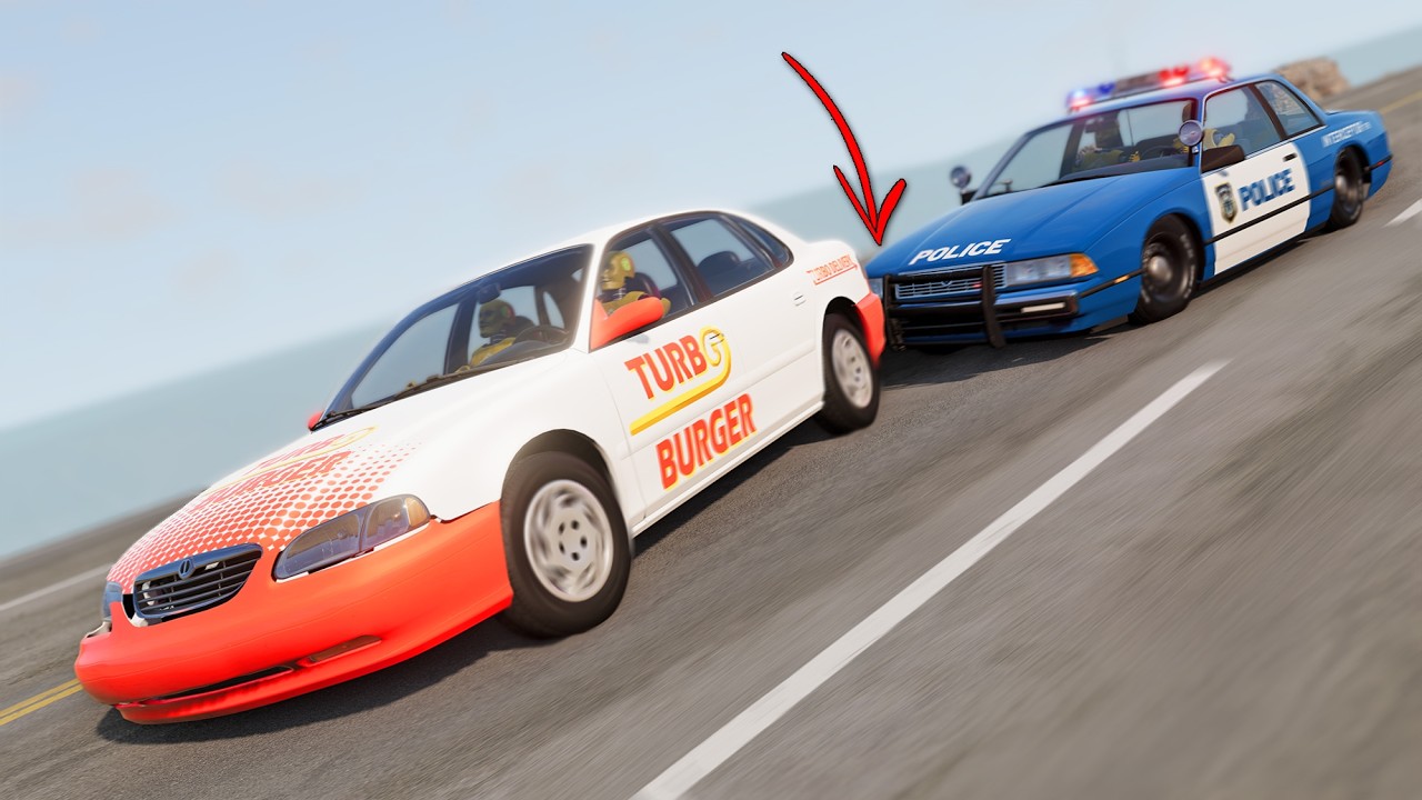 BeamNG Drive - Dangerous PIT Maneuvers (Cop Chases)
