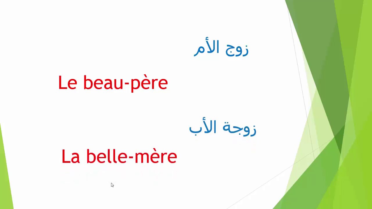 Les membres de la famille--تعلم الفرنسية أفراد العائلة