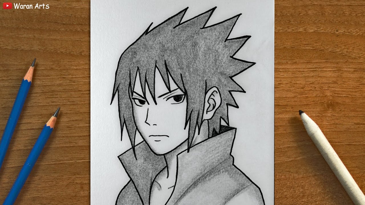 How to Draw Sasuke Uchiha | Easy Naruto Anime Drawing Tutorial
