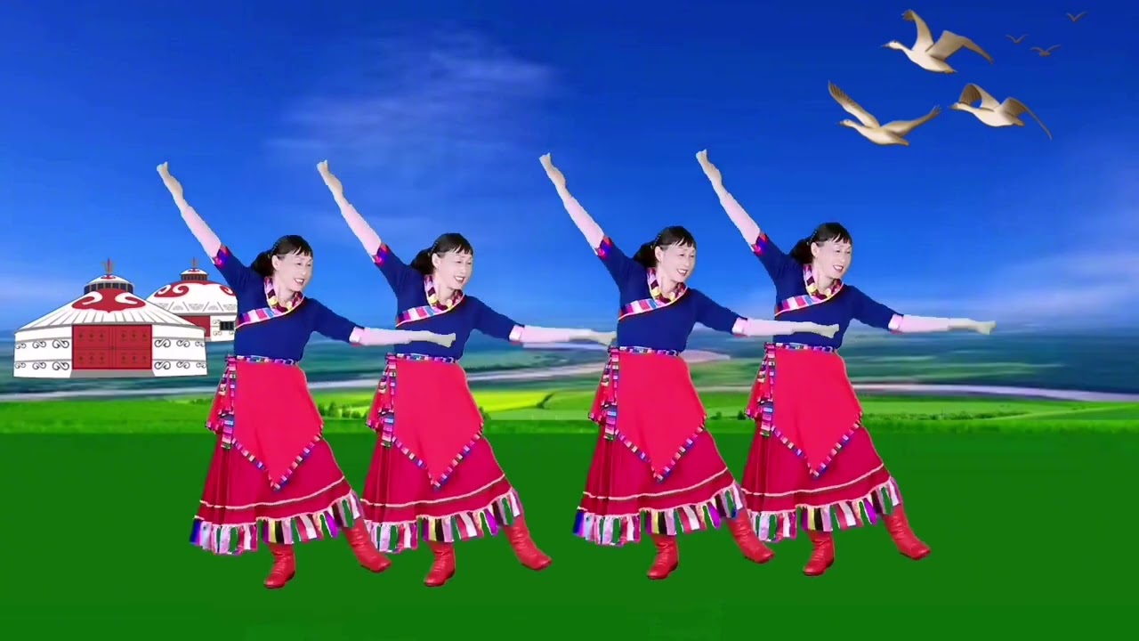 情歌对唱广场舞《草原情》云飞演唱，深情感人的歌声，醉人心扉