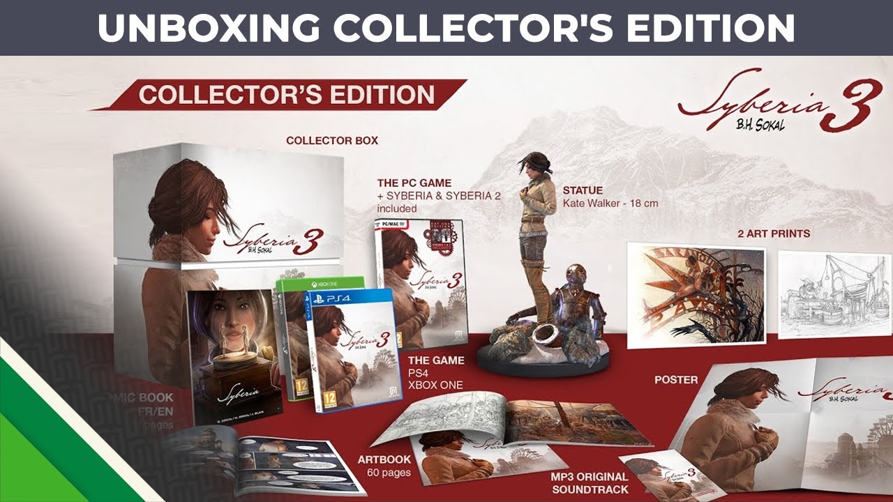 Syberia 3 l Unboxing Collector's Edition by Benoit Sokal l Microids