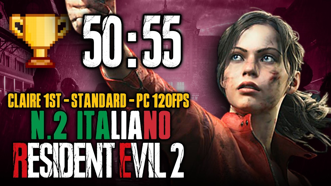 🇮🇹 Sub 51! / 50m55s | Claire 1st, NG, Standard, 120fps - PC | Resident Evil 2 Remake Speedrun
