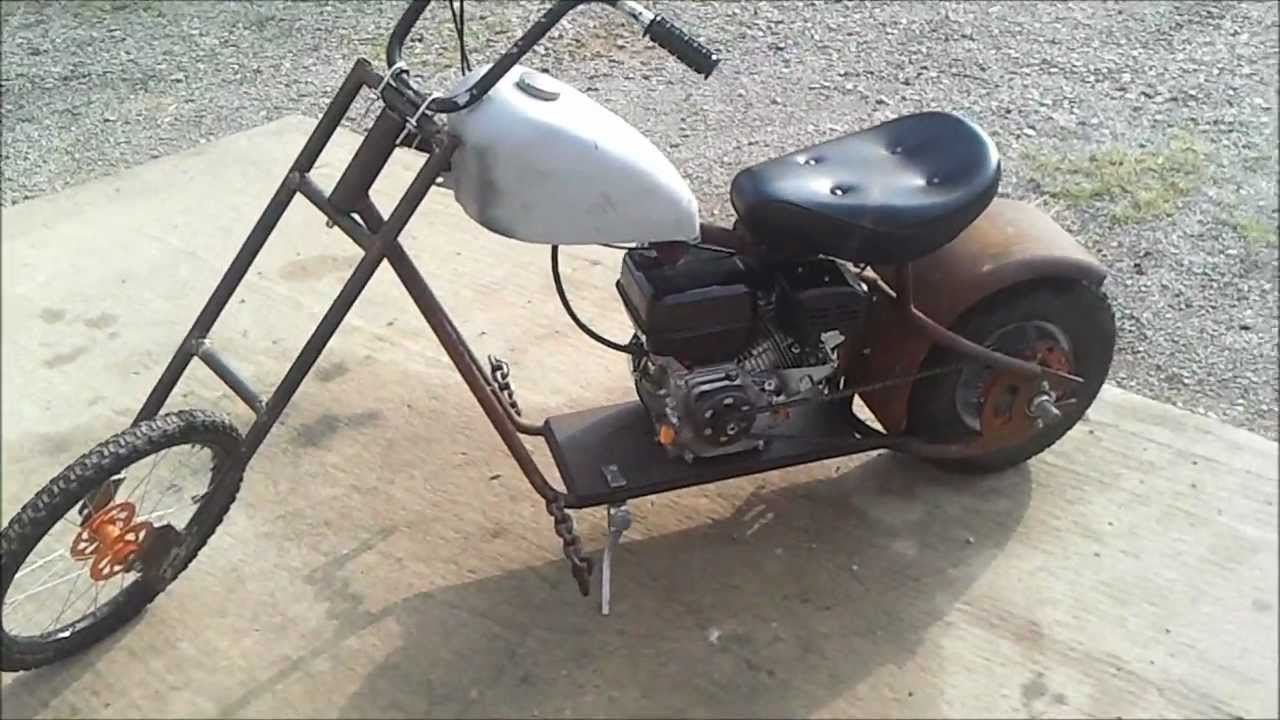 Homemade Custom 6.5 HP Mini Chopper Rat Bike