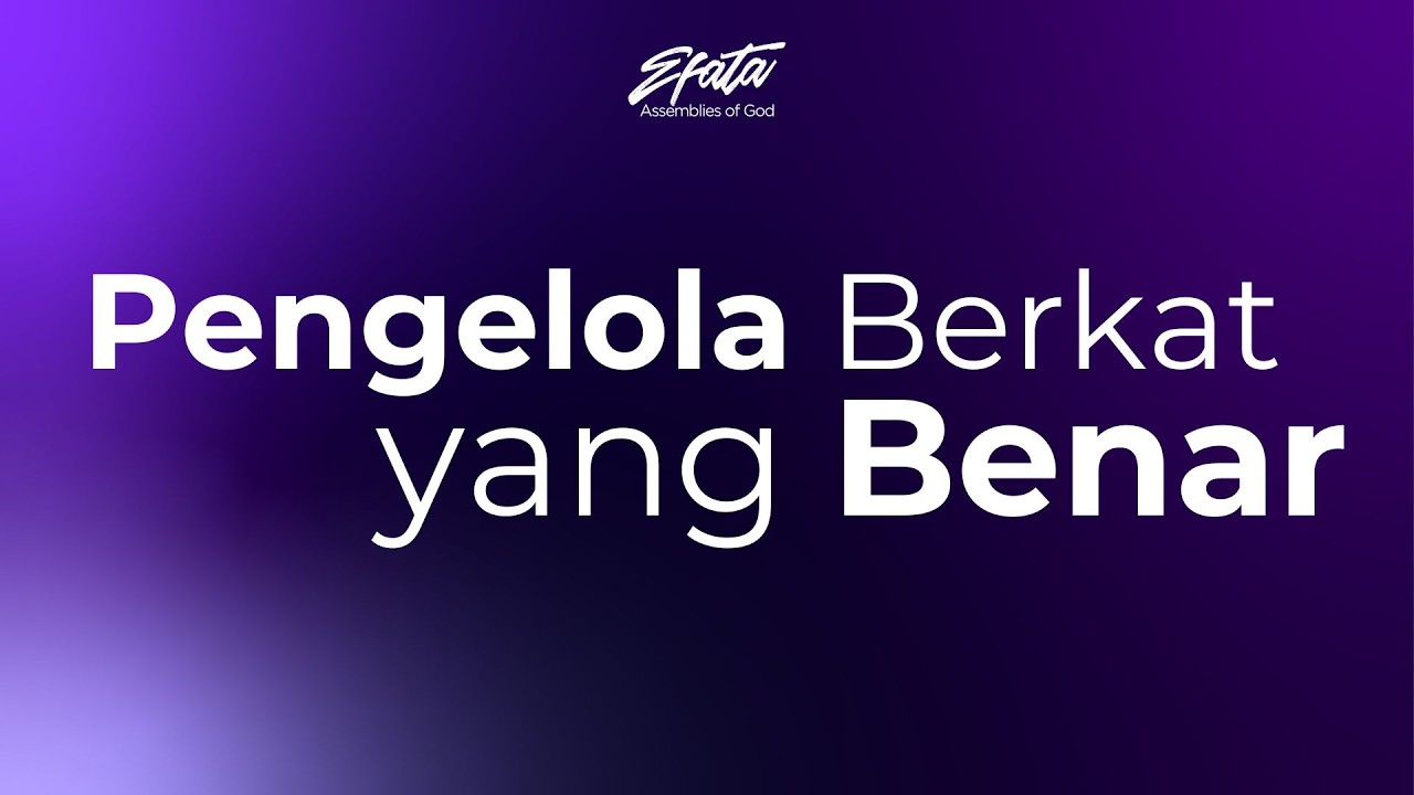 Live Ibadah Raya 15 Februari | Pengelola Berkat Yang Benar | Ps. Markus Setiawan