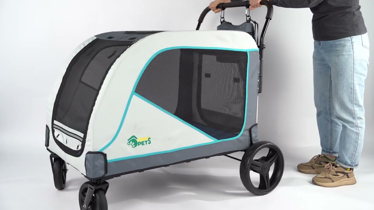 PET0306 How to fold Ownpets extra large dog stroller