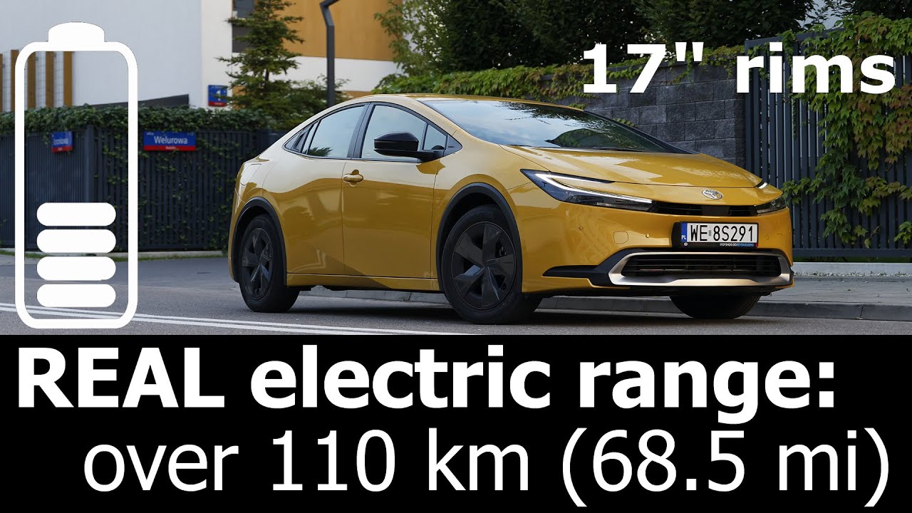 2024 Toyota Prius PHEV Prime electric range: city, highway real-life mpkWh, kWh/100 km with 17