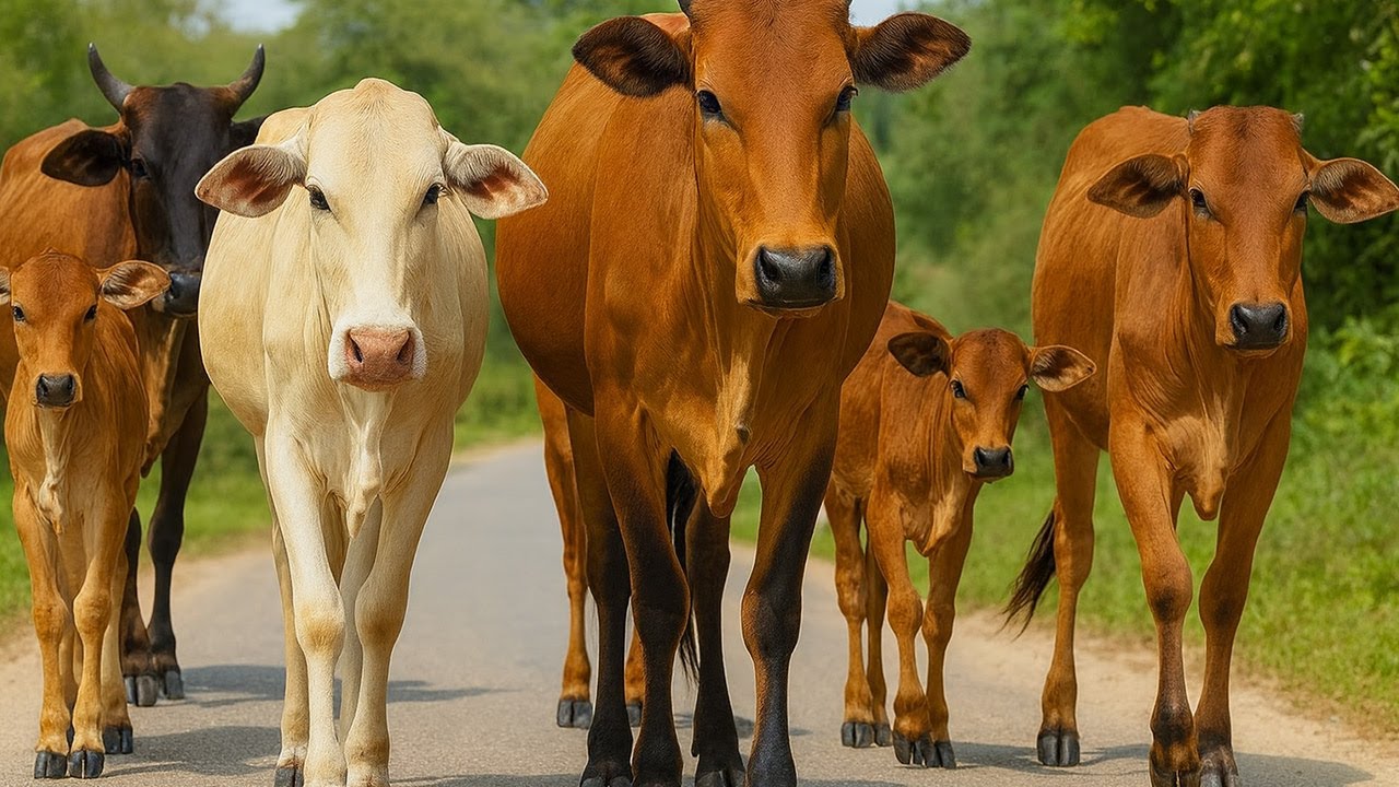 Video Sapi Lembu Ramai-ramai turun Berjalan ke Ladang sawah - Bunyi sapi memanggil teman teman 🐄🐮🐮