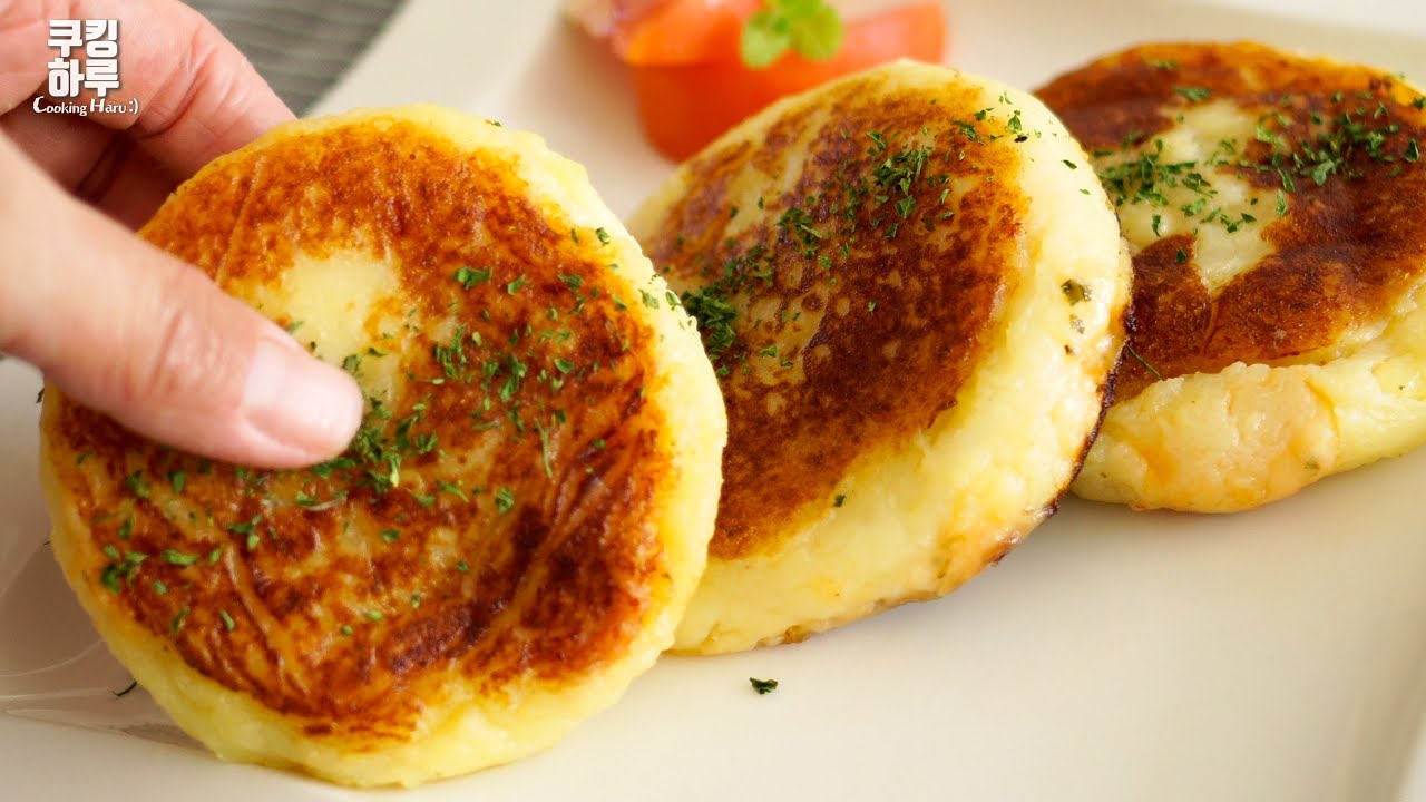 НЕТ муки. НЕТ духовки. Вкусная пицца спрятана в картофельных блинах !! Potato Pizza Hotteok !!