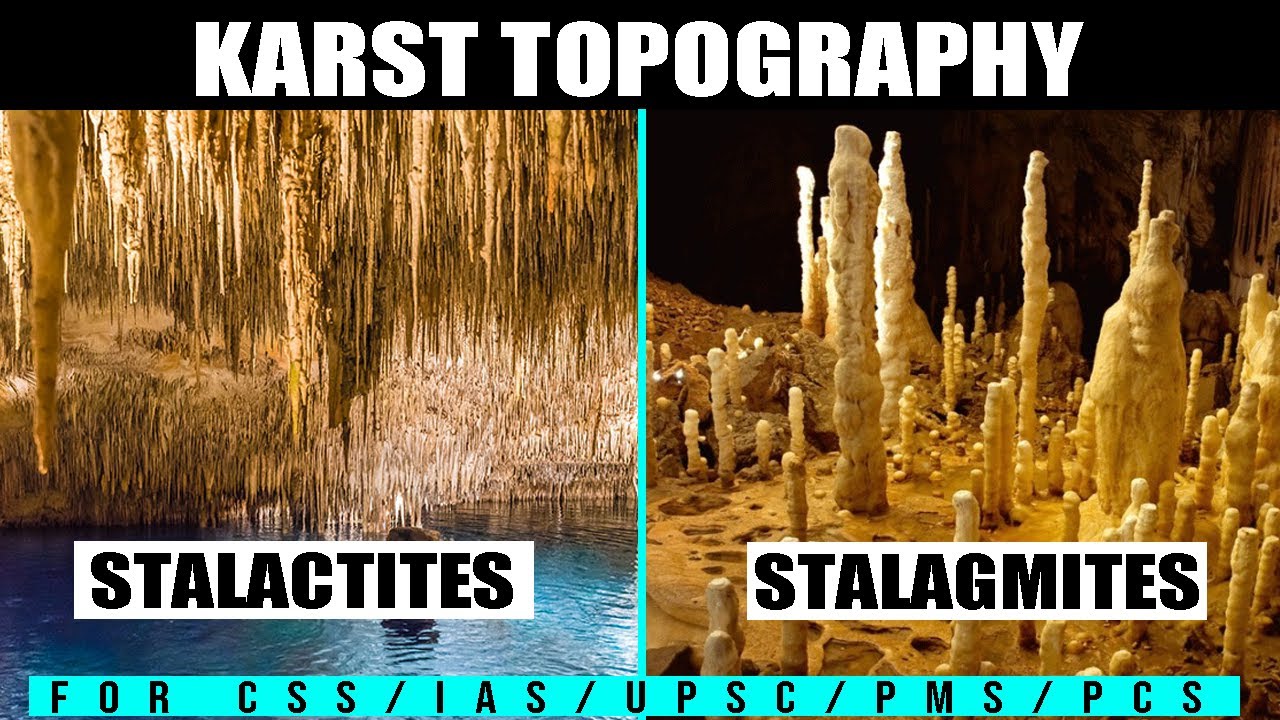 How Stalactites & Stalagmites are formed in Karst Topography?