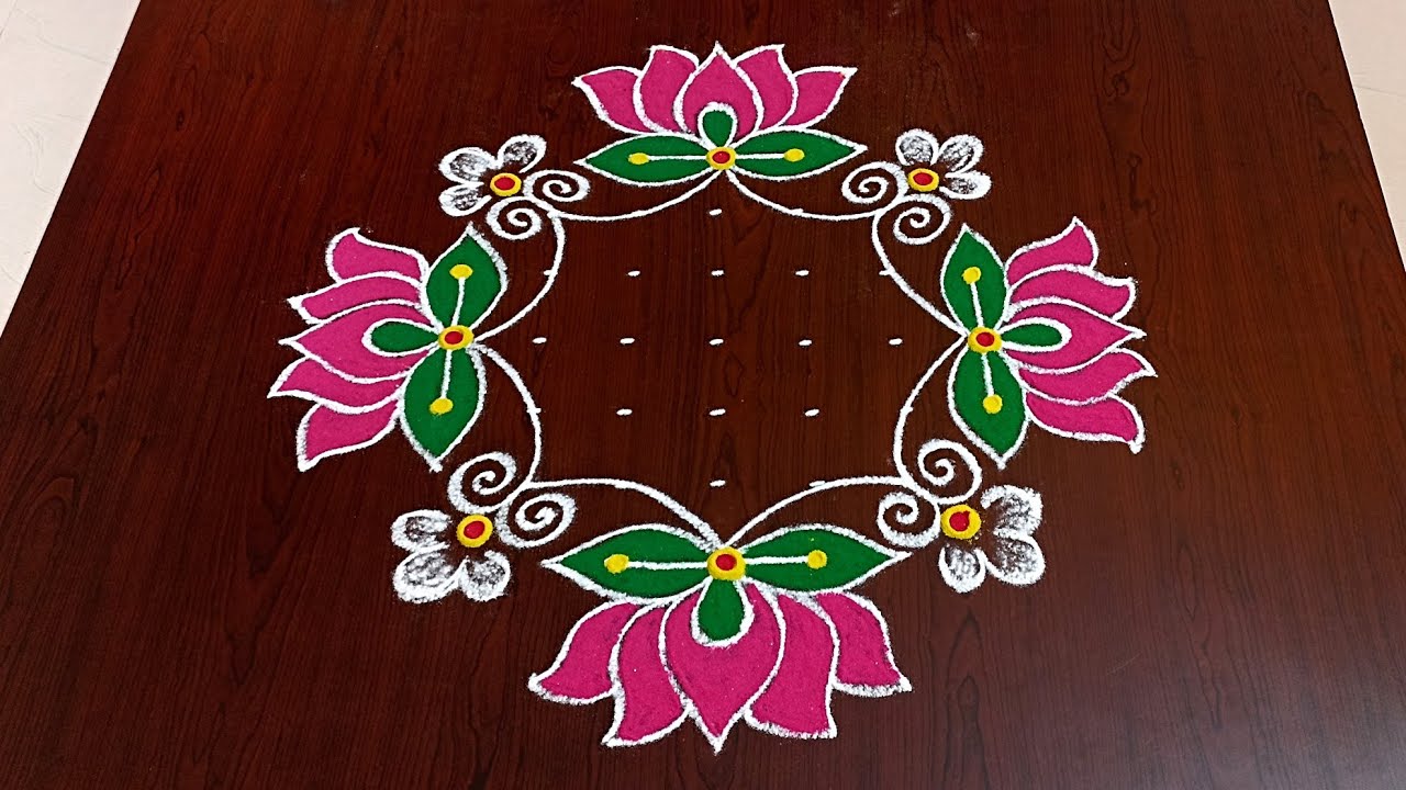 9&times;1dots beautiful sankranti chukkala muggulu🌷|easy sankranti rangoli|Pongal kolams#Rang Kaa Rangoli