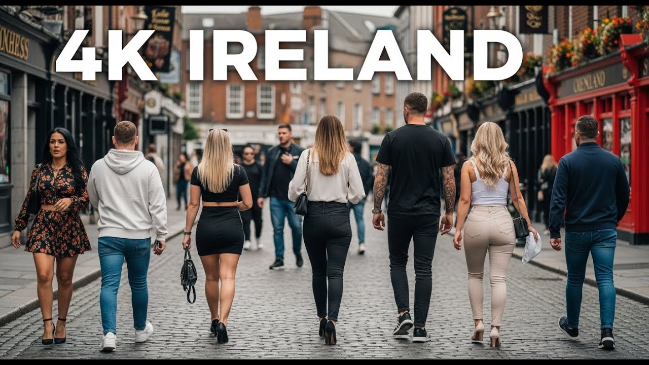 Ireland Walking Tour 2025 | Dublin Streets, Irish Pubs & Local Life in 4K Ultra HD