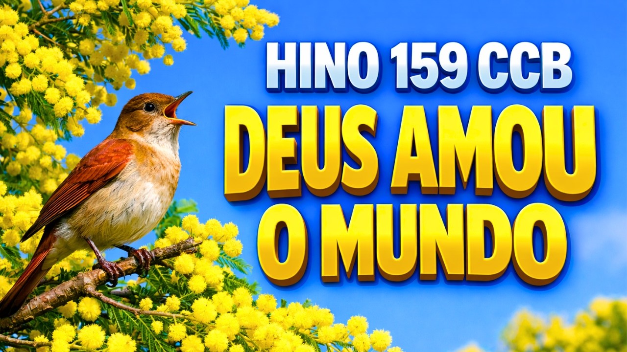 HINO 159 CCB - Deus amou o mundo - HINÁRIO 5 - Hino Cantado COM LETRA