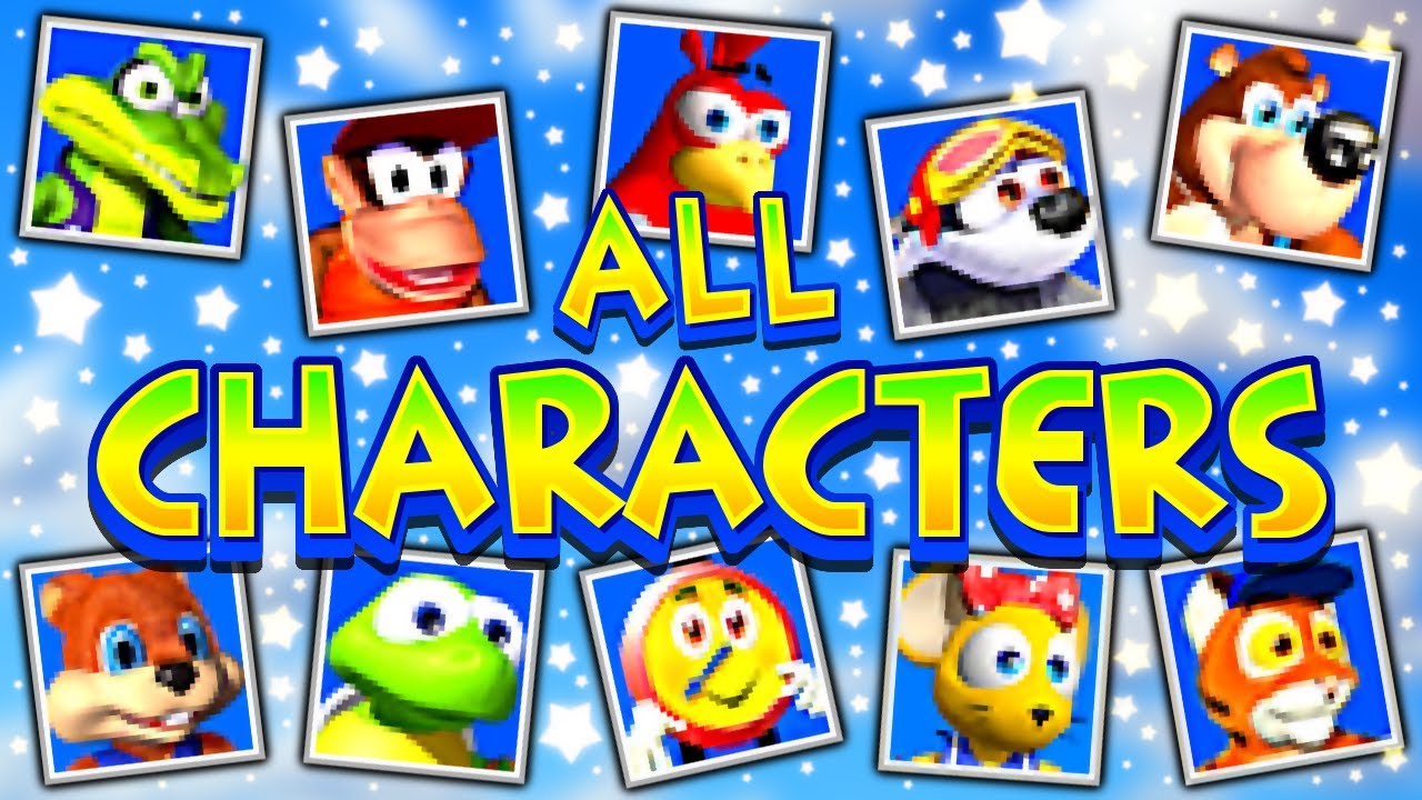 Diddy Kong Racing (N64) ALL CHARACTERS & TRACKS