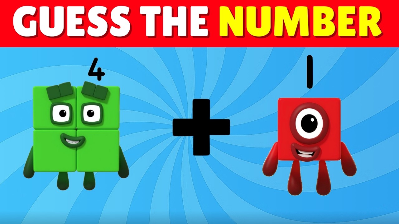 Can you solve this fun math quiz video of the famous Numberblocks characters?