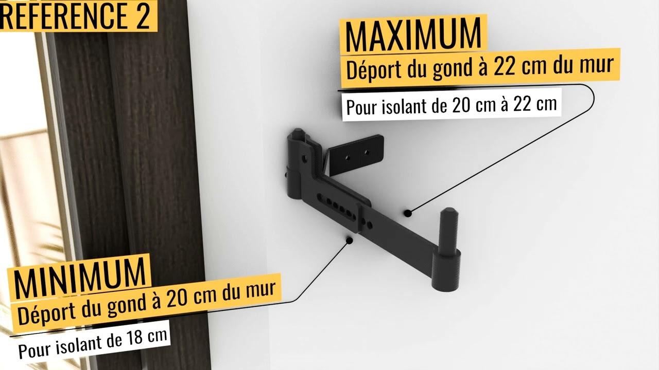 Comment déporter un volet battant avec un déport de gond dans le cadre d'une ITE | Baukom France 🔧🏡