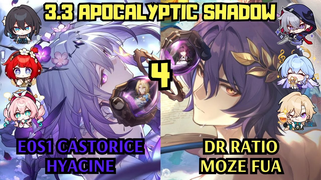 E0 Castorice Hyacine & E0 Dr. Ratio Moze FuA | 3.3 Apocalyptic Shadow 4 | Honkai Star Rail