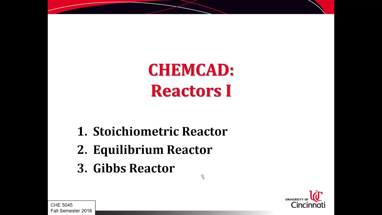 CHEMCAD Reactors Part 1