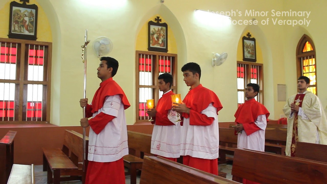 Altar boys Class - Holy Mass Practice - 02 Entrance Procession - Archdiocese of Verapoly