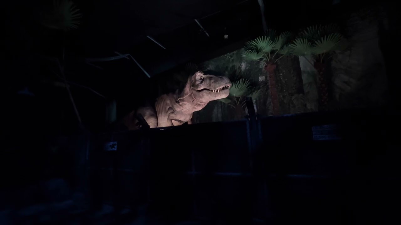 Escaping Tyrannosaurus Rex at Jurassic World 