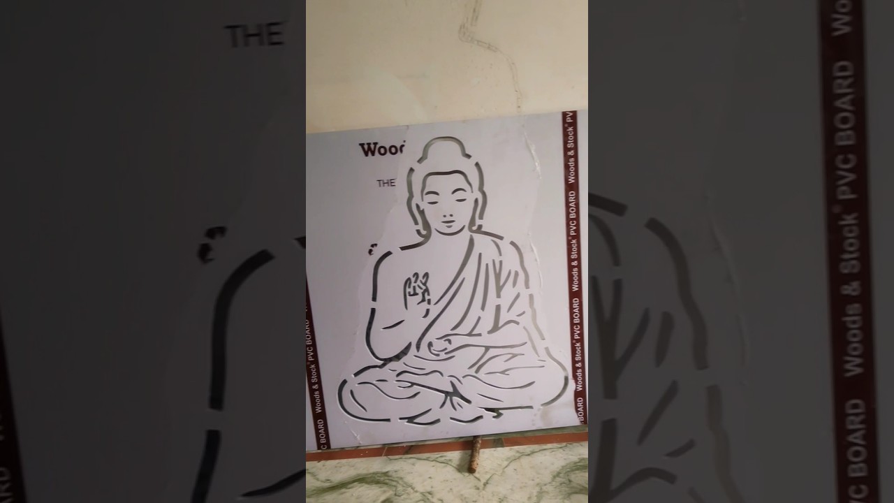 wall art Buddha wall texture design vizagpaintingvlogs