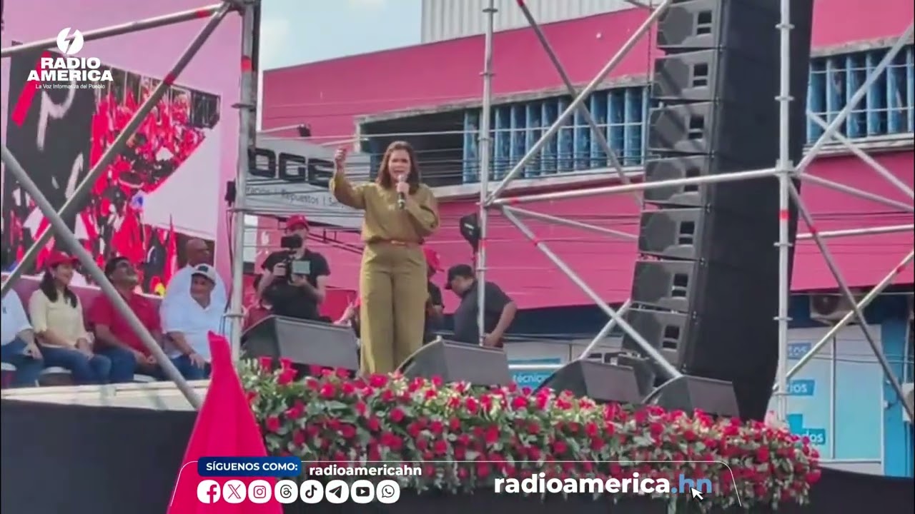 Discurso de Rixi Moncada, en la movilización  de LIBRE  en San Pedro Sula