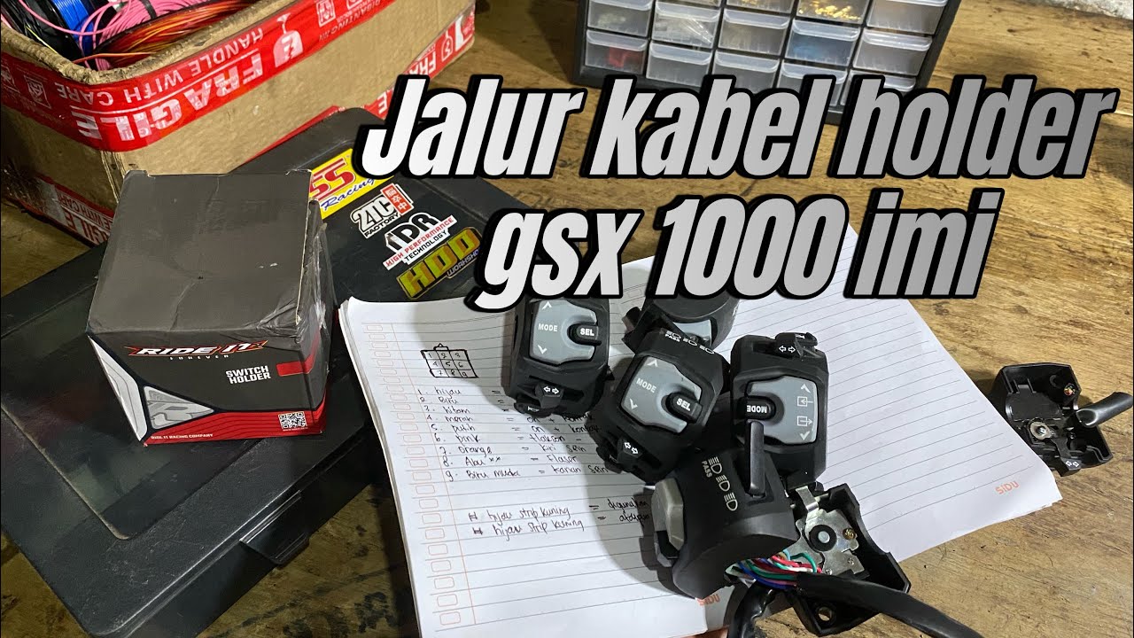 Riview jalur kabel saklar holder gsx 1000  ride it  dan perbedaan dengan yang original