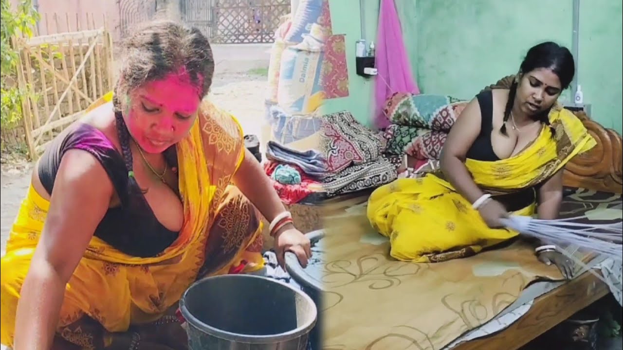 রং খেলা তাই রং মেখে ভূত হয়ে তারপরে ঘরের কাজকর্ম করতে হলো 😄 clean with me | bengali vlog video