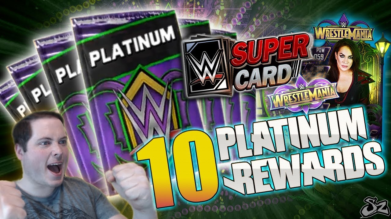 10 WRESTLEMANIA 34 TEAM BATTLEGROUND PLATINUM REWARDS!! | WWE SuperCard S4